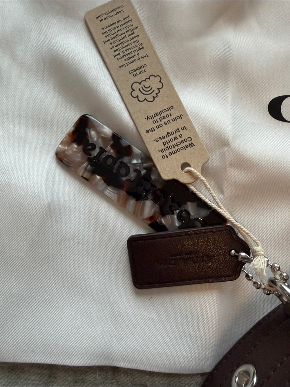 Coach Cowhide Patchwork Shoulder Bag in Black & White - Picture 3 of 9